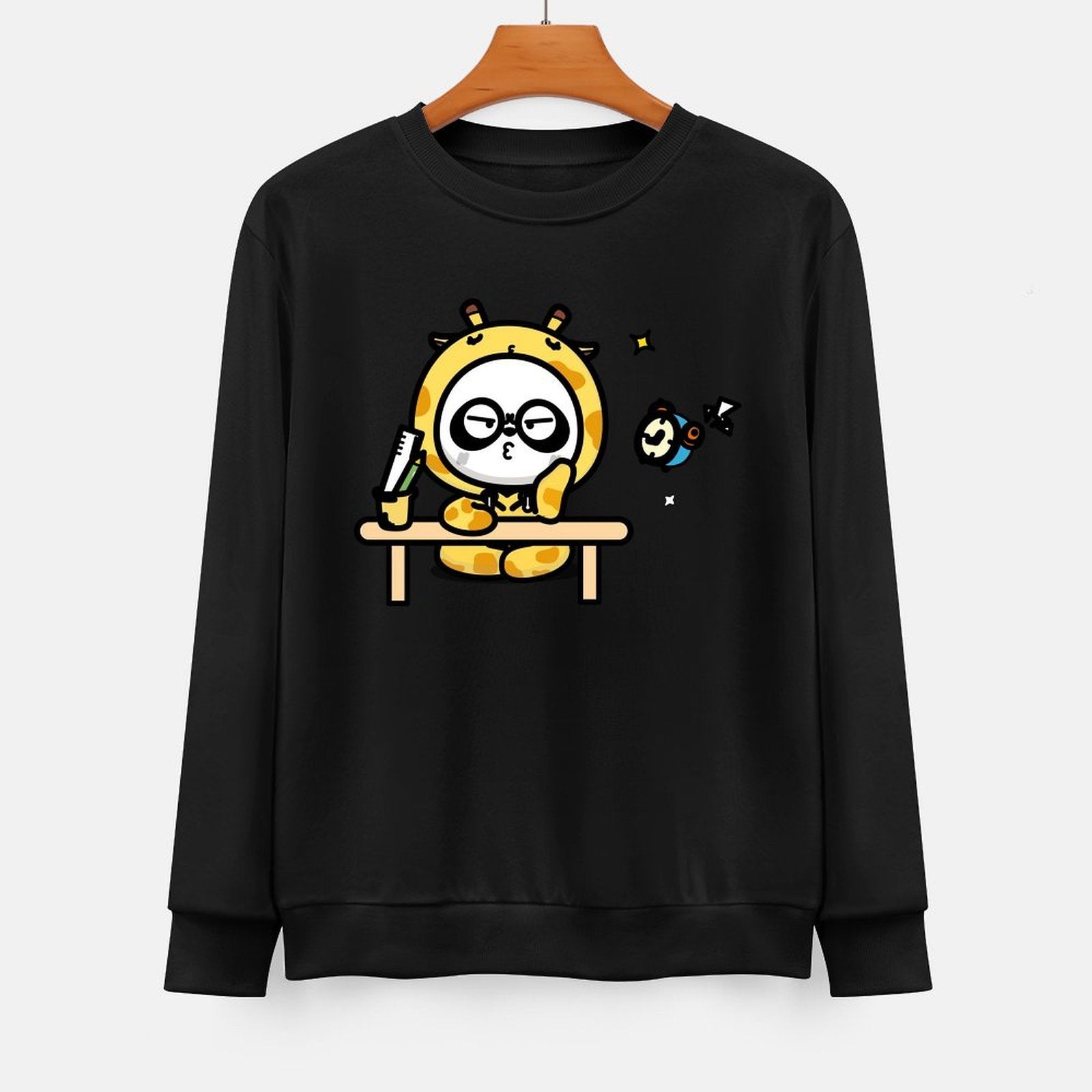 Front Patterned Long Sleeve TopClassicStyle EverydayTee